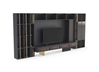 Luxurious living room wall unit furniture wood TV stand modern design new