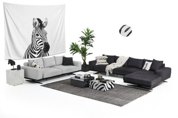 Corner sofa L-shape sofa living room gray modern fabric sofas seat design