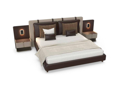 Luxury Bedroom Nightstand Beds Bed 3-piece Complete Set Design Furniture