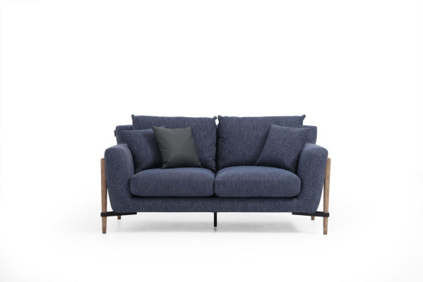 Four-seater Sofa 4-Seater Fabric Sofas Modern Design Living Room Blue