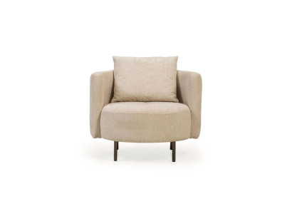 Fabric armchair, armchair, cocktail chair, single-seater, beige designer seat, new