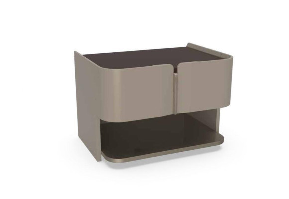 Gray Design Nightstand Console Side Tables Bedroom Wood Luxury