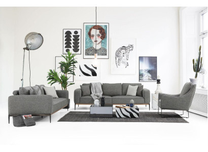 Sofa set 431 seater sofa modern fabric set grey group living room
