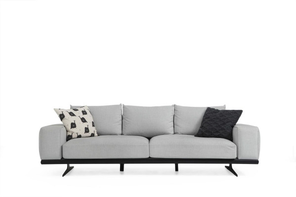 Sofa set sofa 2-seater armchair two-seater gray modern fabric set