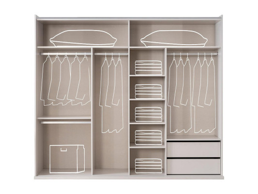 Luxury Wardrobes Design Wardrobe Mirror Large White Wood Modern