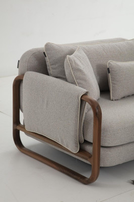 Complete couch set sofa suite 321 seats modern fabric gray set