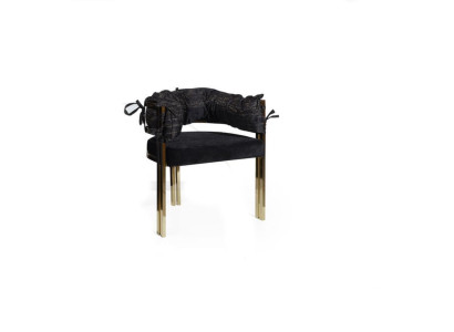 Black metal chair designer dining chairs luxury stainless steel chairs