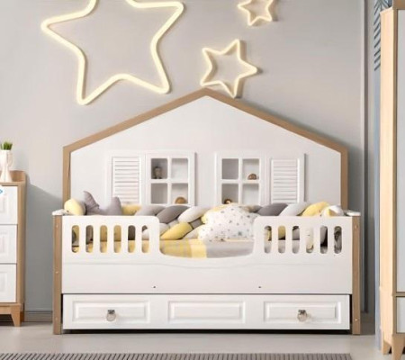 Perfect children's room bed frame children's room furniture light wood novelty