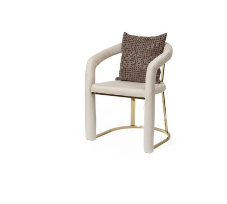 Beige designer chair luxury wooden frame designer dining wood chairs