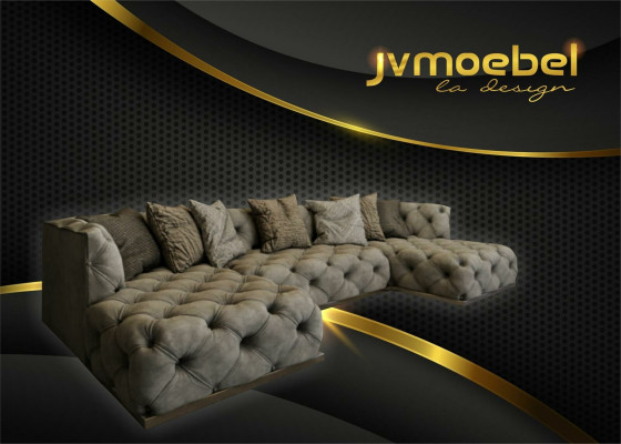 Sectional sofa couch upholstered suite U-shape couches Chesterfield furniture sofas new