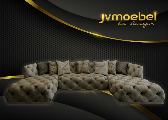Sectional sofa couch upholstered suite U-shape couches Chesterfield furniture sofas new