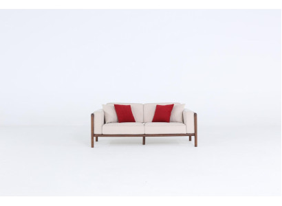 Sofa 2-seater Loveseat Modern Fabric Sofas Design Living Room New White