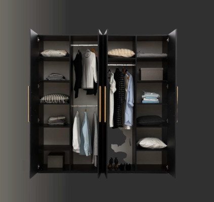 Wardrobe Grey Luxury Wood Bedroom Wardrobe Design Closet Wardrobe