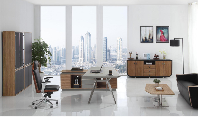 Designer office work room set shelf table dresser complete set furniture