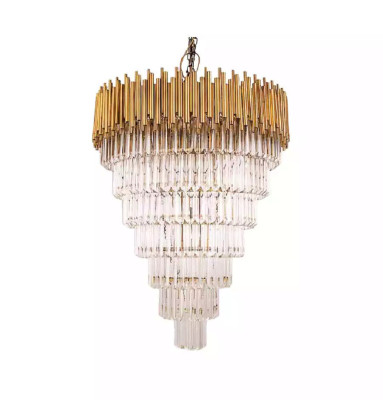 Chandelier Ceiling Light Luxury Ceiling Lamp Crystal Gold Cone