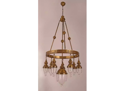 Ceiling lamp pendant light fixture living room shiny glass lamps