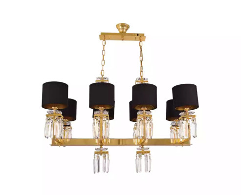 Ceiling chandelier gold ceiling lamp crystal black