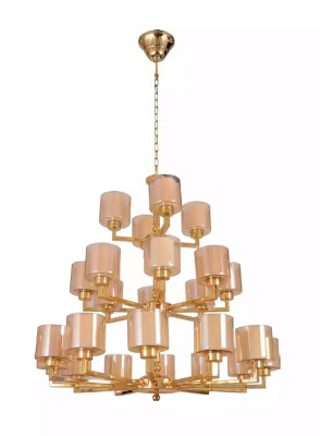 Chandelier Ceiling Light Modern Gold Ceiling Lamp Crystal Glass XXL