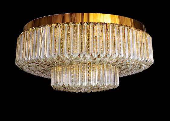 Chandelier Ceiling Light Luxury Round Pendant Lamp Gold Lights