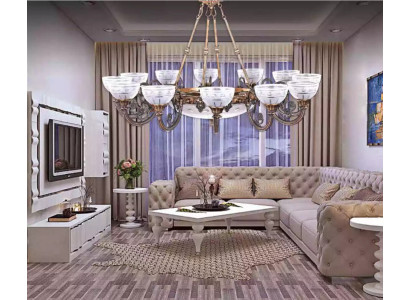 Chandelier Lamp Ceiling Light Pendant Ceiling Lamp Glass Gray Art Light