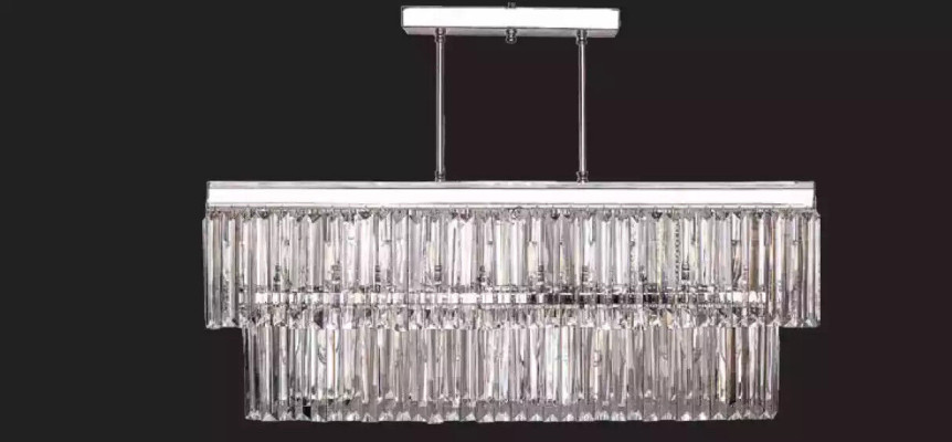 Chandelier ceiling light style modern living room new gray