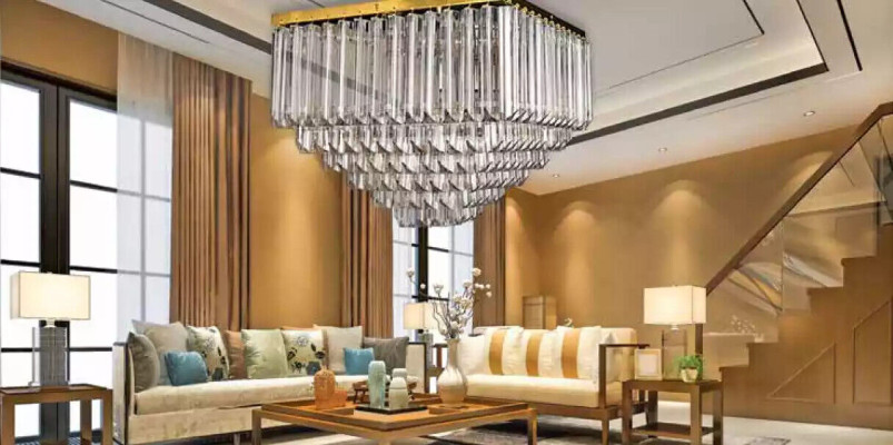 Ceiling chandelier luxury gold chandelier ceiling lamp crystal light.