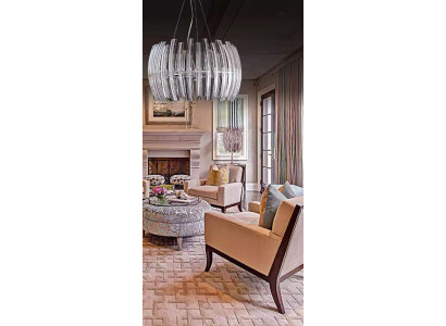 Chandelier pendant light living room shiny crystal new luxury