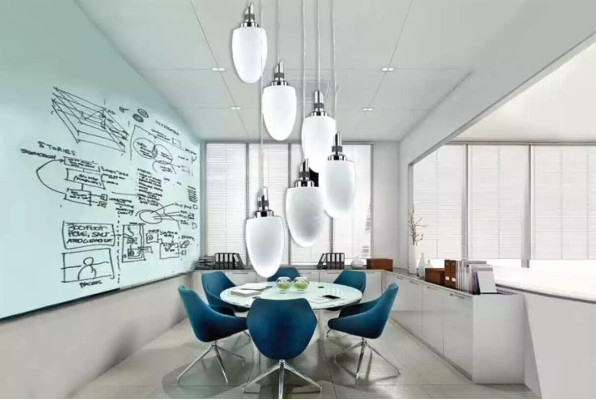 Ceiling Lamp A modern white glass living room luxury 50x130 chrome