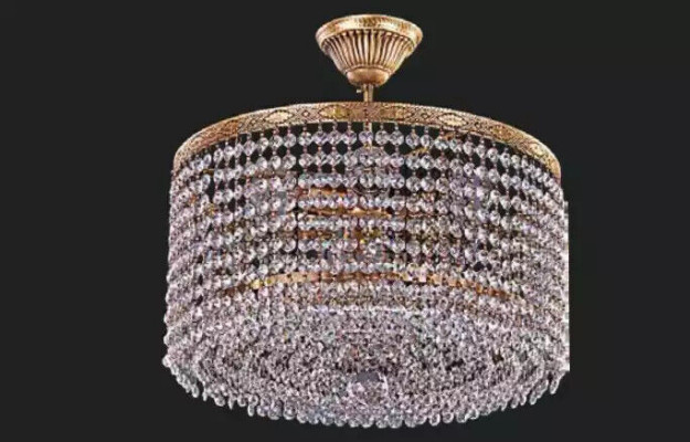 Round chandelier ceiling light luxury gold chandelier ceiling lamp crystal design