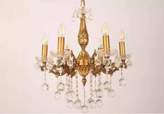Chandelier Ceiling Light Luxury Gold Ceiling Lamp Crystal Style