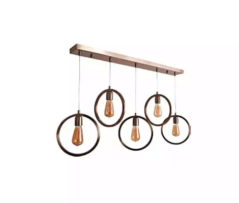 Pendant light black chic ceiling lamp 70x90cm living room light