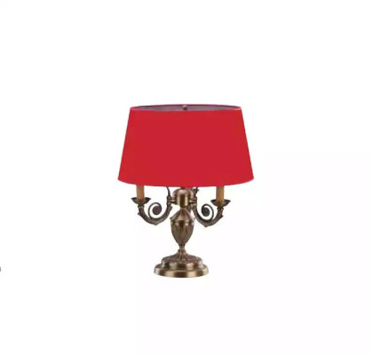 Metal table lamp for the bedroom is a stylish choice.