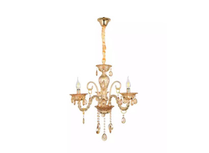 Chandelier crystal in the living room or chic luxury newly at home