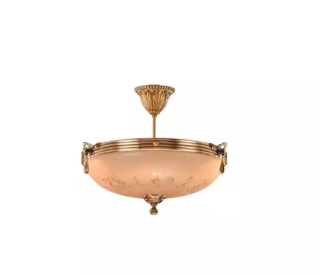 Chandelier Ceiling Lamp Crystal Ceiling Light Glass Gold Beige