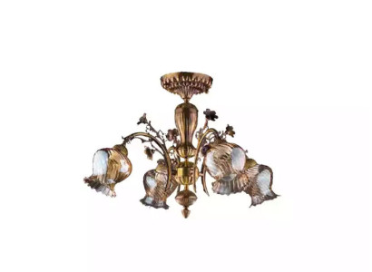 Ceiling chandelier flower chandelier ceiling lamp lamp glass brown