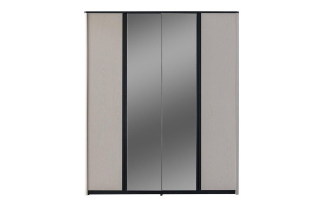 Gray bedroom wardrobe designer mirror cabinet wooden wardrobe