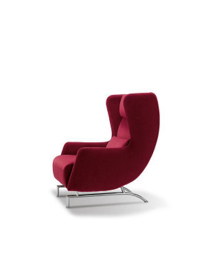 Armchair Seat Single-Seater Design Yellow Upholstery Living Room Furniture Wingback Chair Prianera