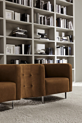 Luxury armchair upholstery brown Italian style design modern furniture living room new