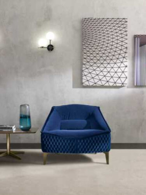 Chair Furniture Modern Fabric Lounge Textile Luxury Seat Relax Furniture Blue Prianera