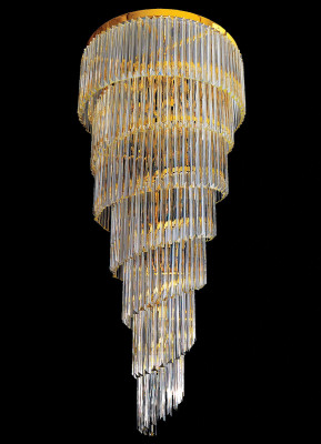 Chandelier Ceiling Pendant Crystal Lustre Golden Living Room Light