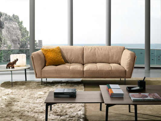 Luxury Sofa 3-Seater Couches Sofas Upholstered Couch Fabric Modern Beige Three-Seater