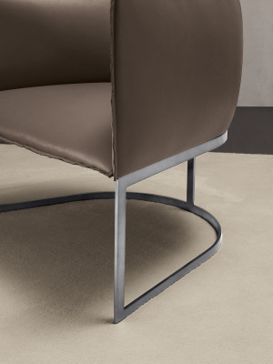 Luxury design furniture grey Prianera style design leather armchair living room lounge
