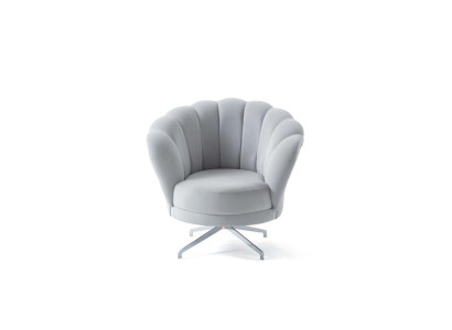 Designer gray armchair living room noble single seater luxury stainless steel legs