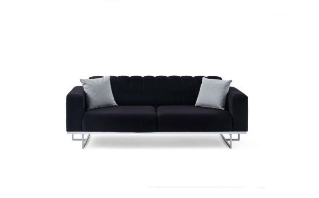 Black luxury 3-seater modern living room 3-seater upholstered couches new