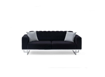 Black luxury 3-seater modern living room 3-seater upholstered couches new
