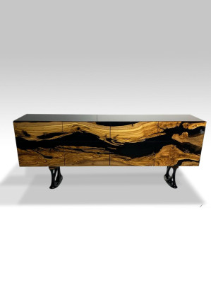 Sideboard chest of drawers epoxy resin brown living room wood dressers sideboard