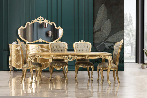 Baroque Antique Style Dining Table Real Wood Classical Designer Tables Rococo
