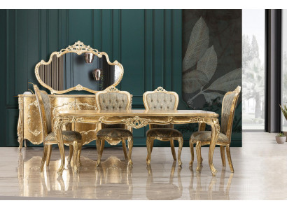 Baroque Antique Style Dining Table Real Wood Classical Designer Tables Rococo