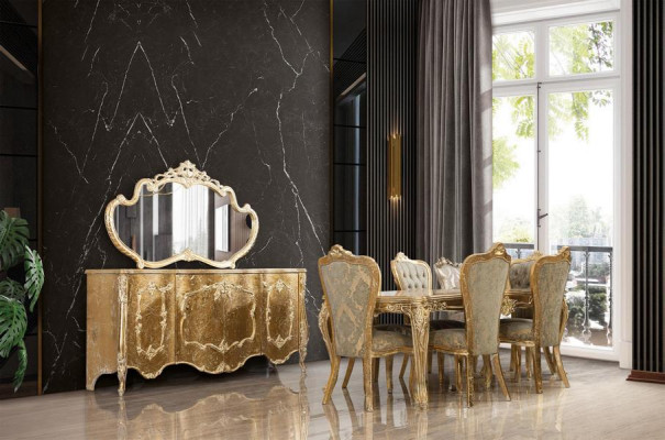 Baroque Antique Style Dining Table Real Wood Classical Designer Tables Rococo