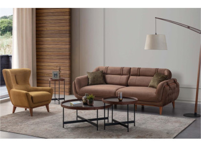 Stylish living room upholstered suite designer sofa set 3+1 set